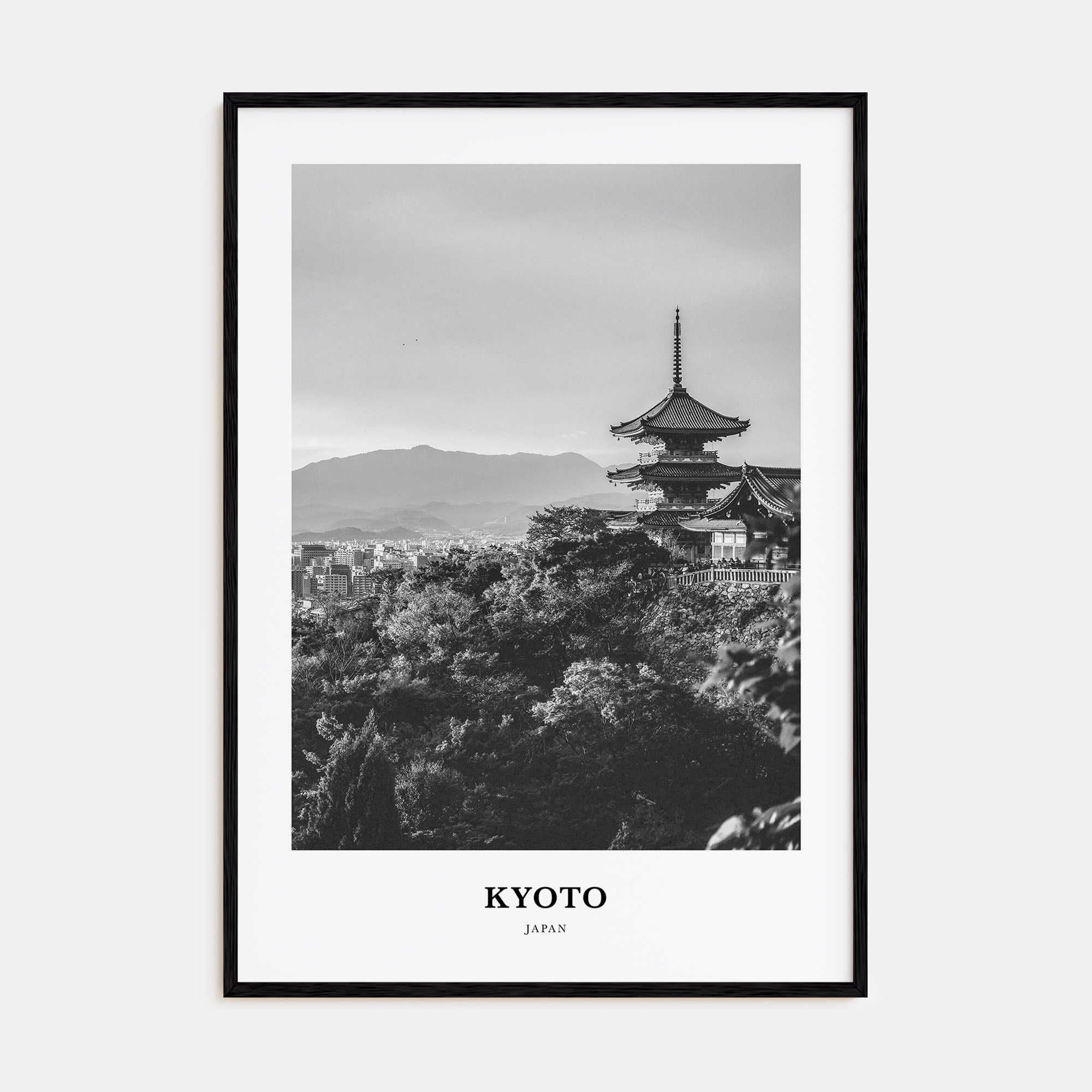 Kyoto Portrait B&W No 1 Poster