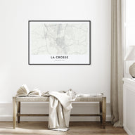 La Crosse Map Landscape Poster