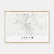 La Crosse Map Landscape Poster