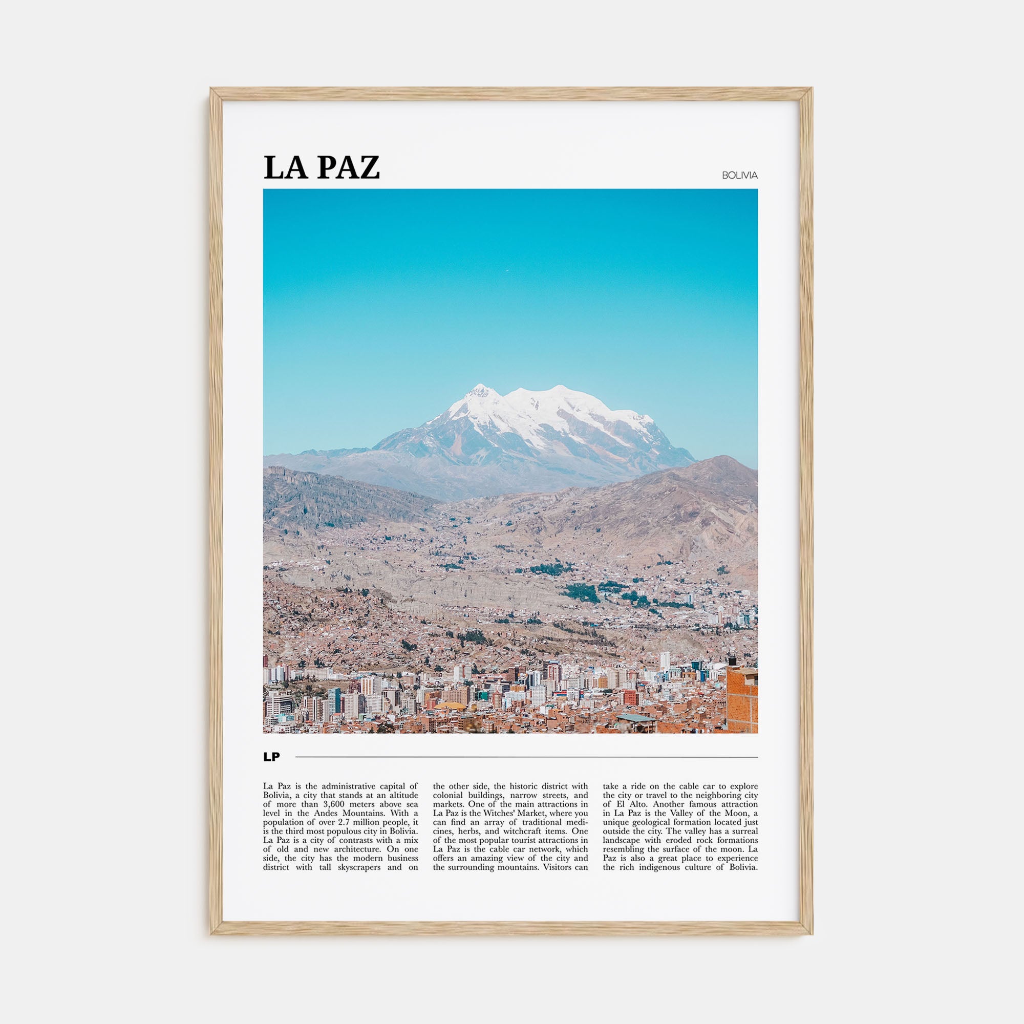 La Paz Travel Color Poster