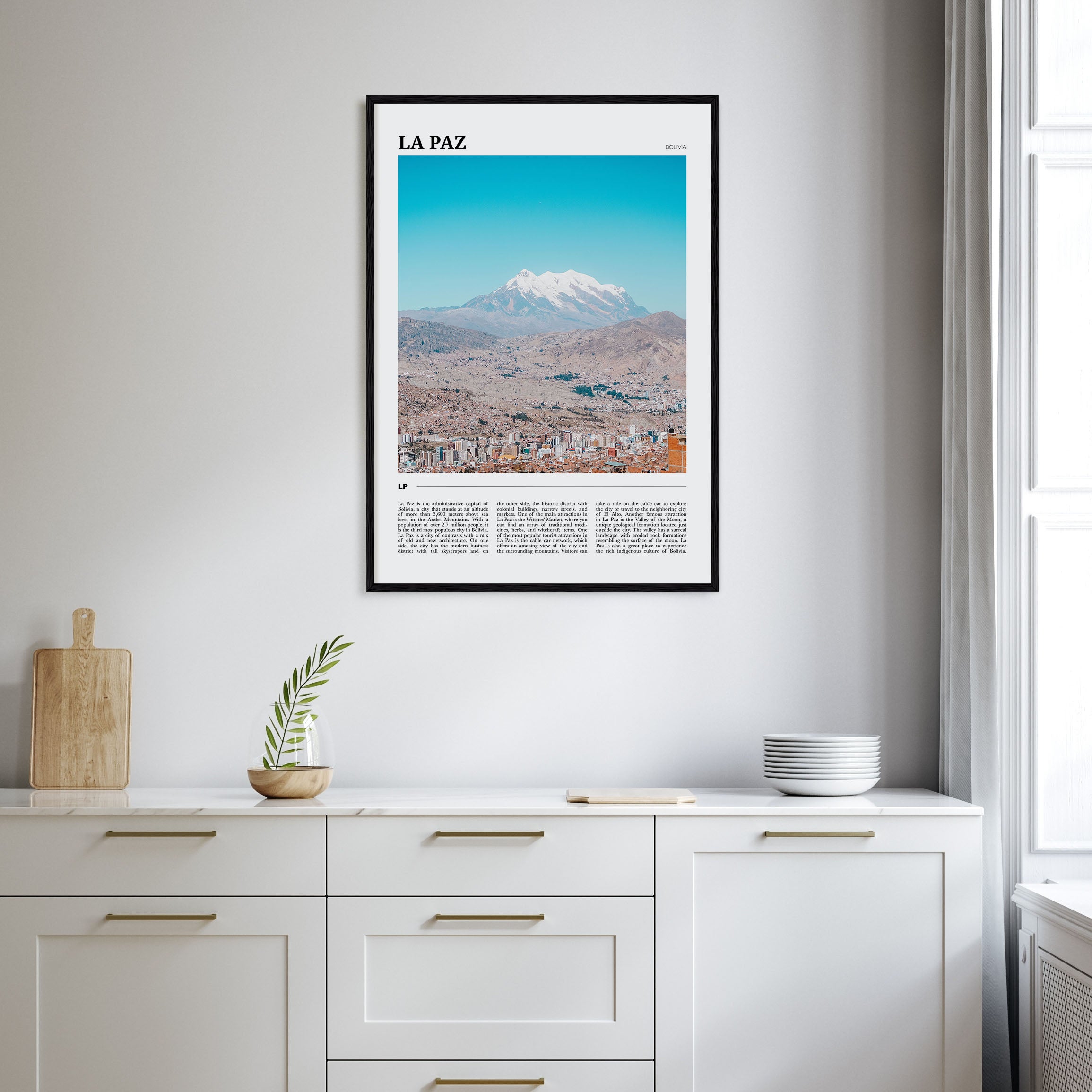 La Paz Travel Color Poster