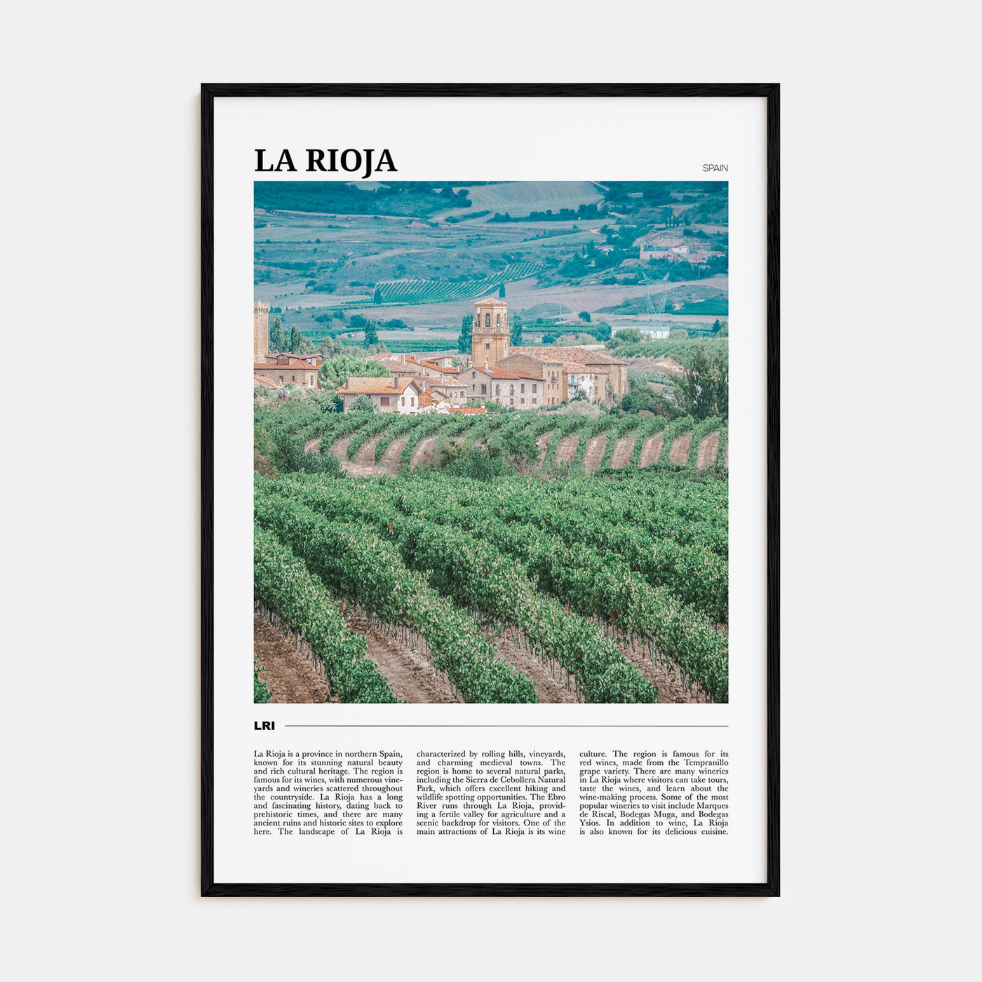 La Rioja Travel Color Poster