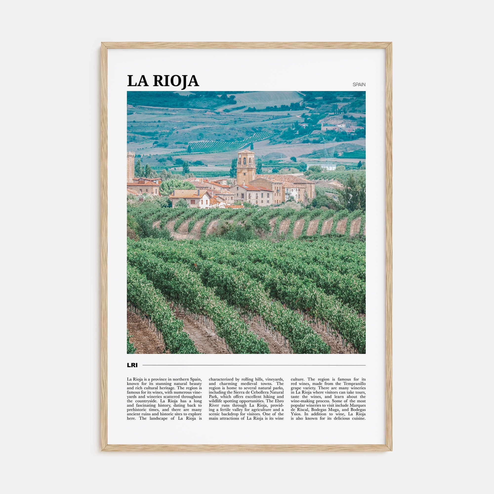 La Rioja Travel Color Poster
