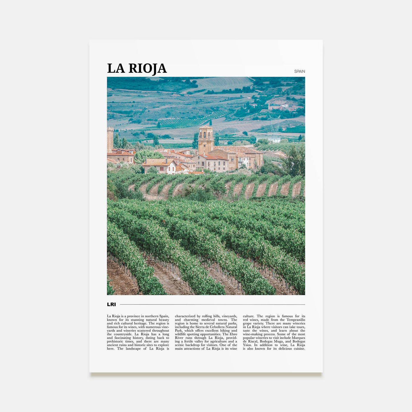 La Rioja Travel Color Poster