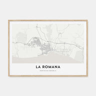 La Romana Map Landscape Poster