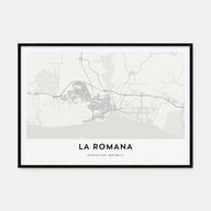 La Romana Map Landscape Poster