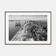 Lagos, Nigeria Landscape B&W Poster