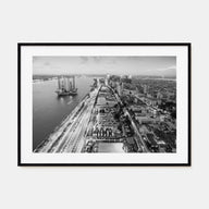Lagos, Nigeria Landscape B&W Poster