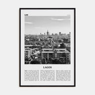 Lagos, Nigeria Travel B&W No 1 Poster