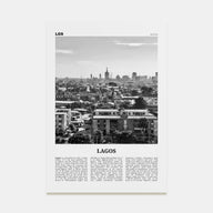 Lagos, Nigeria Travel B&W No 1 Poster