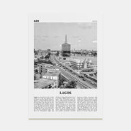 Lagos, Nigeria Travel B&W No 2 Poster