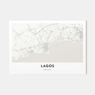 Lagos, Portugal Map Landscape Poster