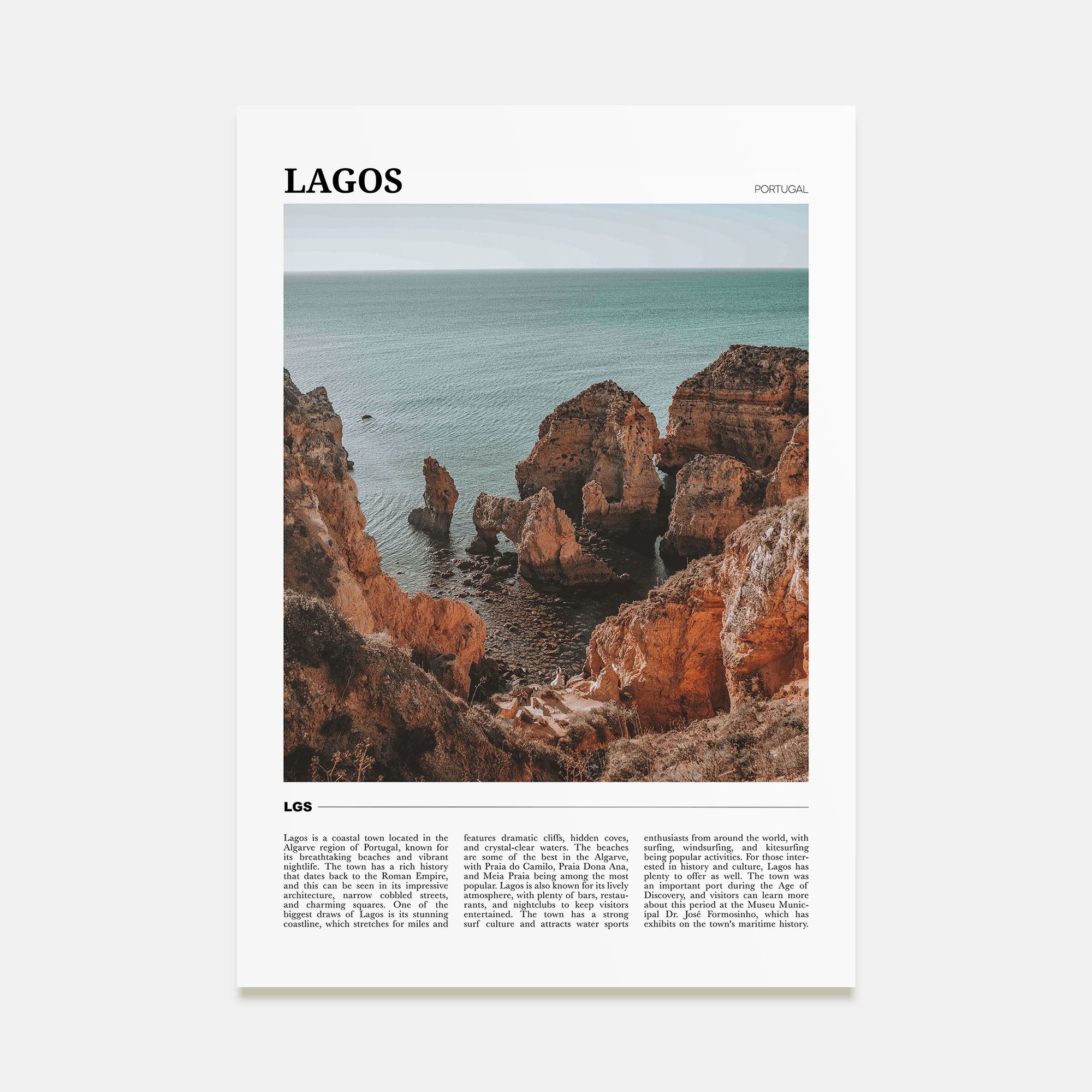 Lagos, Portugal Travel Color Poster