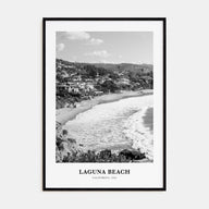 Laguna Beach Portrait B&W No 2 Poster