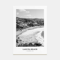 Laguna Beach Portrait B&W No 2 Poster