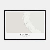 Lahaina Map Landscape Poster