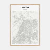 Lahore Map Portrait Poster