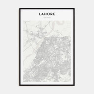 Lahore Map Portrait Poster