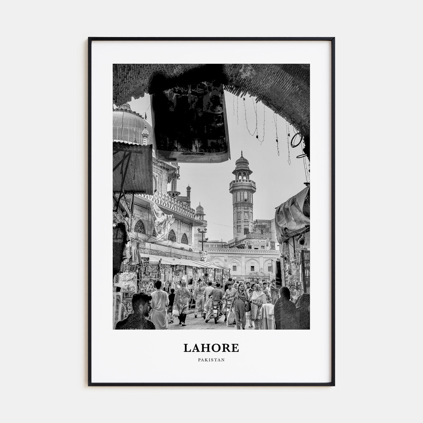 Lahore Portrait B&W No 1 Poster