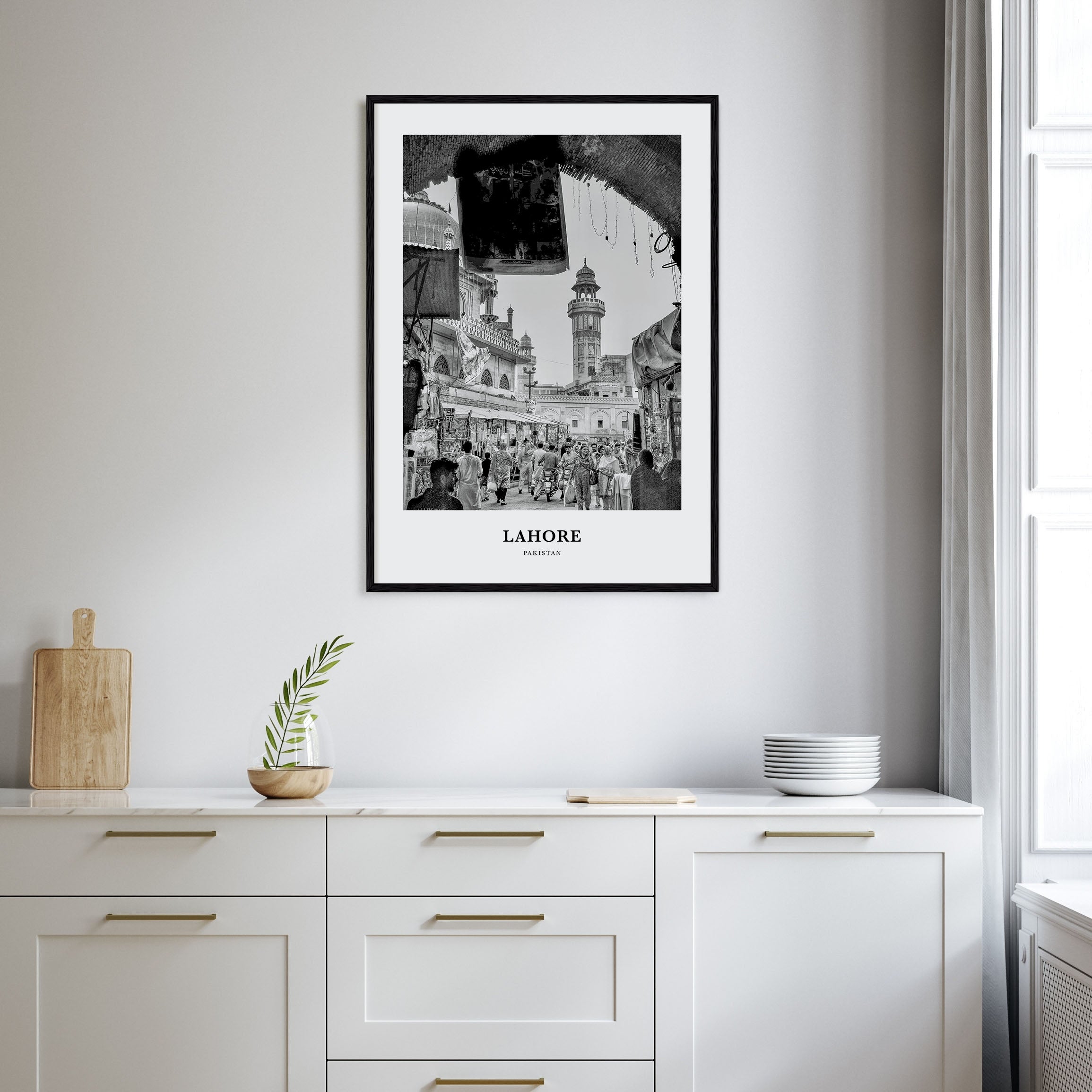 Lahore Portrait B&W No 1 Poster