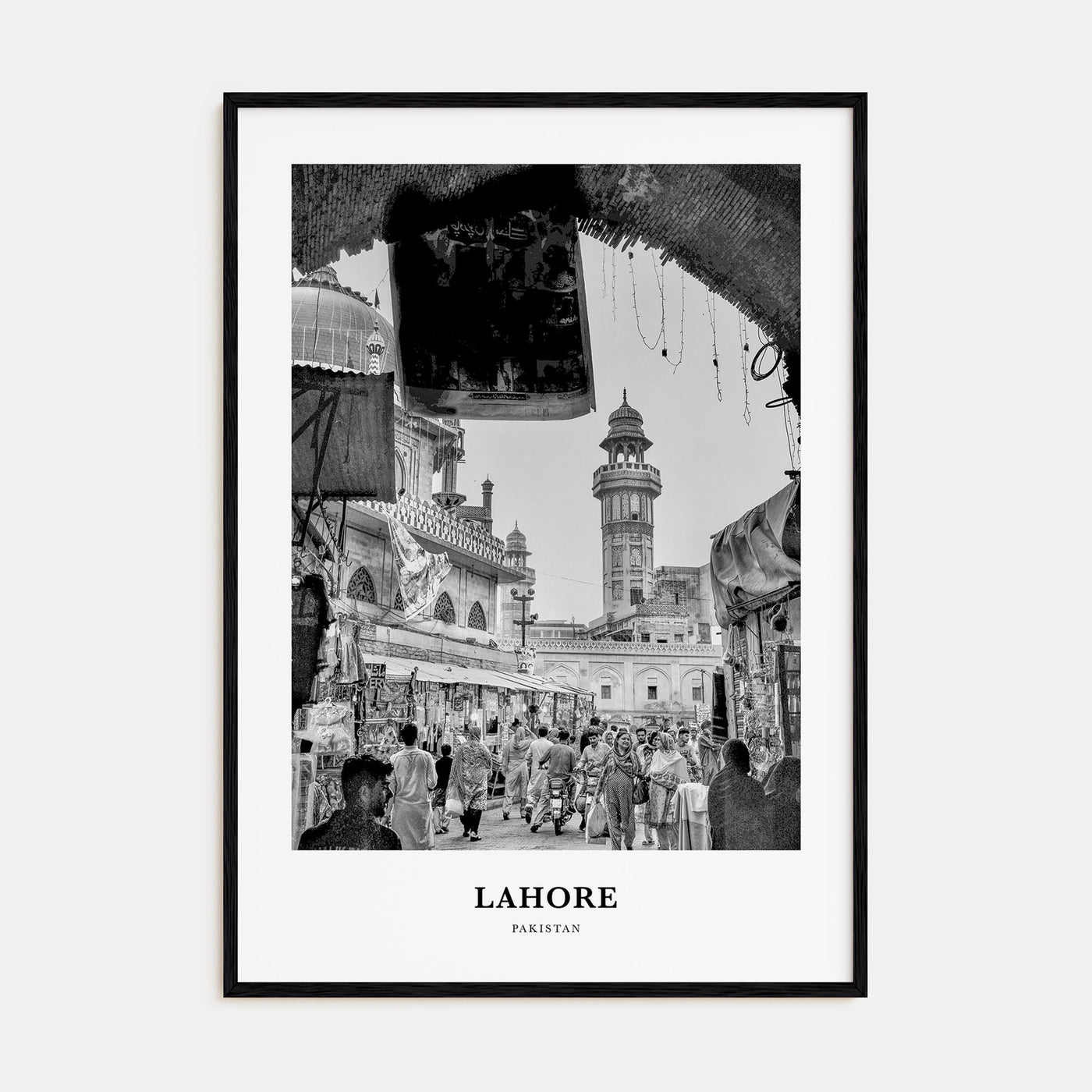 Lahore Portrait B&W No 1 Poster