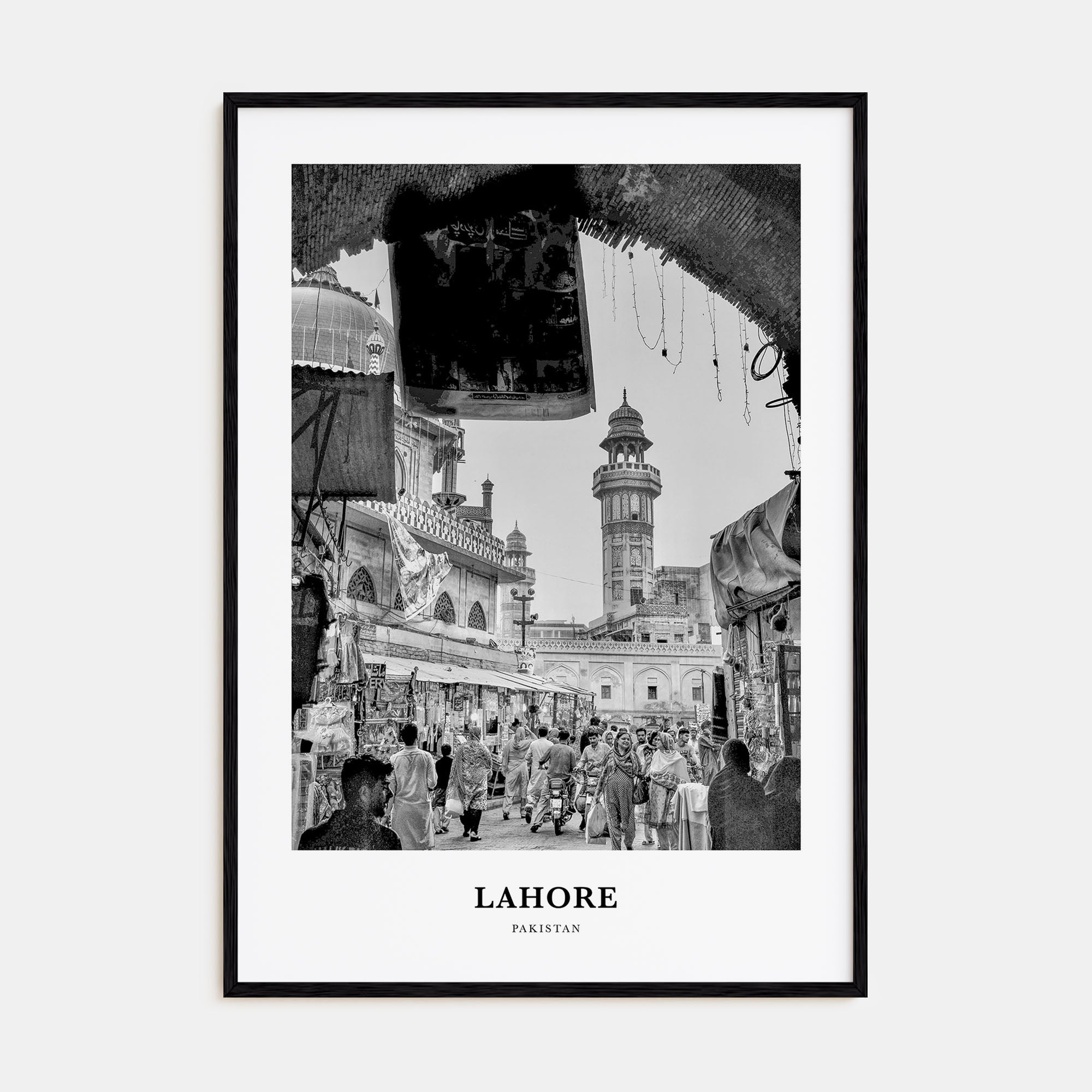 Lahore Portrait B&W No 1 Poster