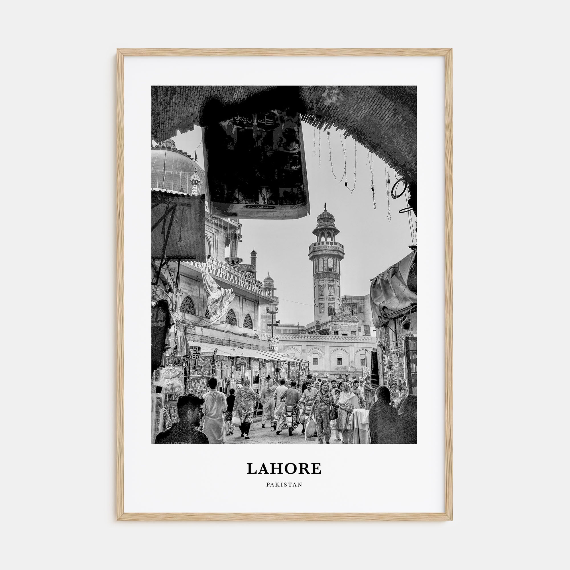 Lahore Portrait B&W No 1 Poster