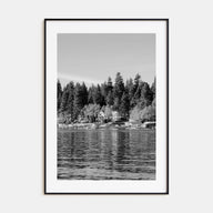 Lake Arrowhead Photo B&W Poster