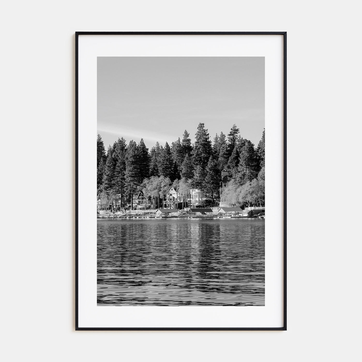 Lake Arrowhead Photo B&W Poster