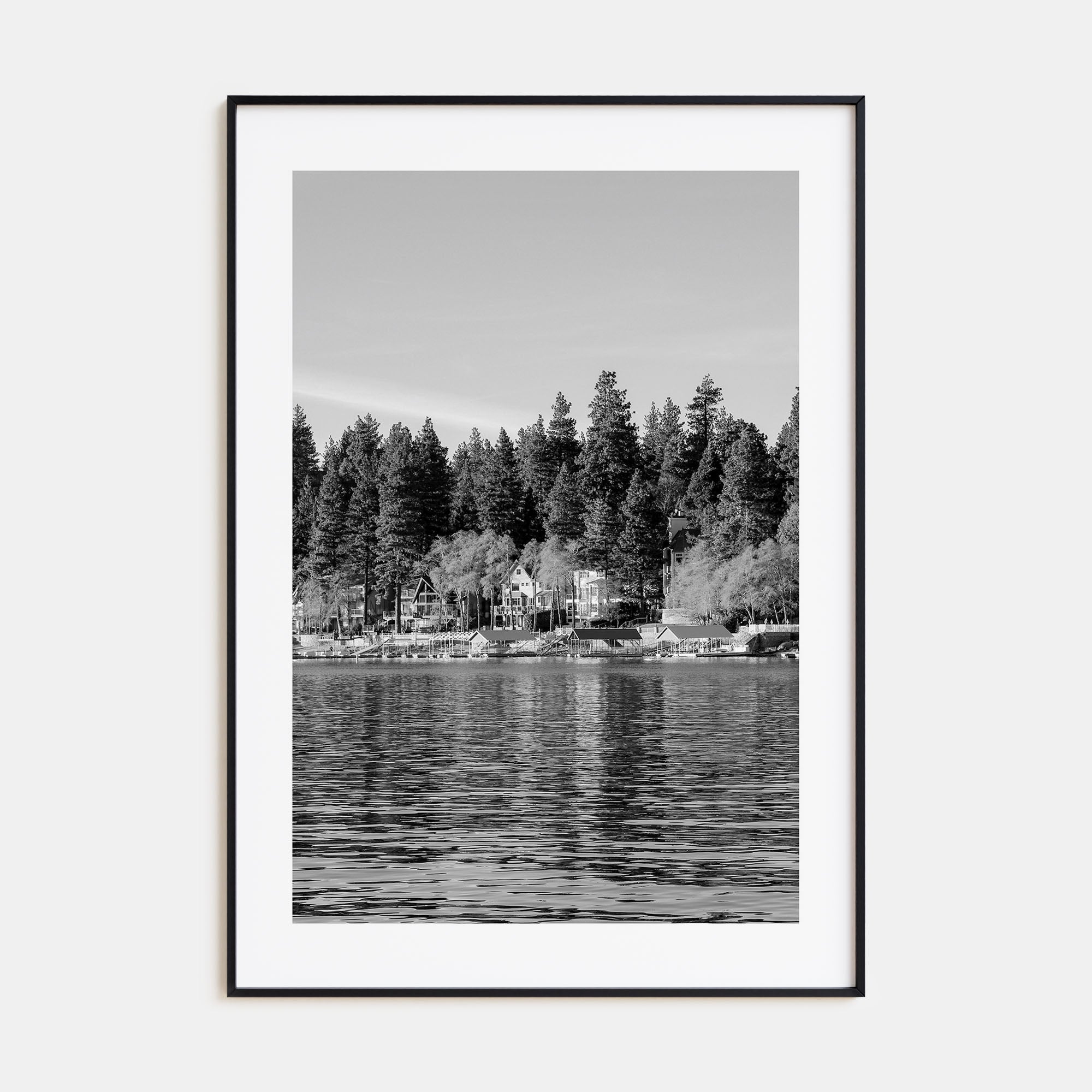 Lake Arrowhead Photo B&W Poster