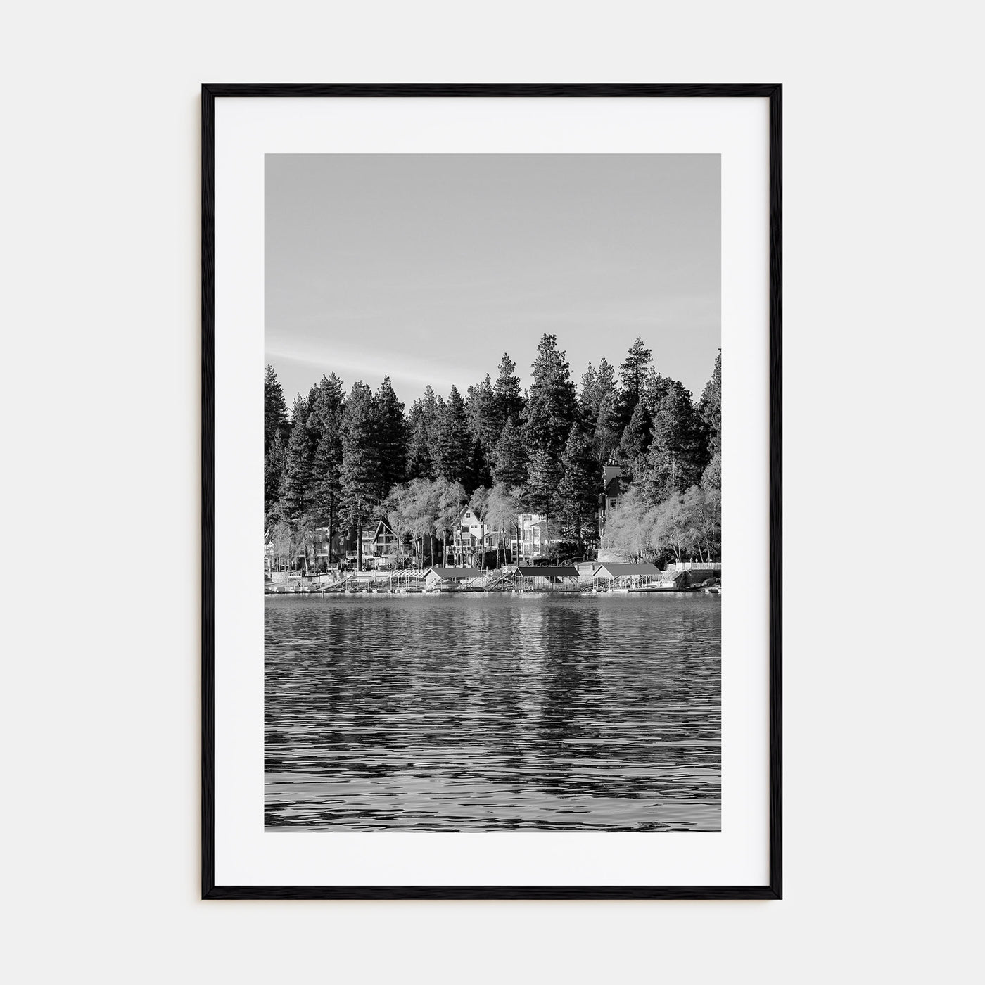 Lake Arrowhead Photo B&W Poster