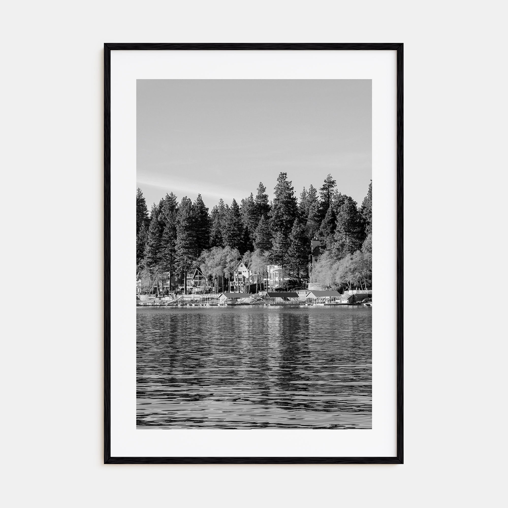 Lake Arrowhead Photo B&W Poster