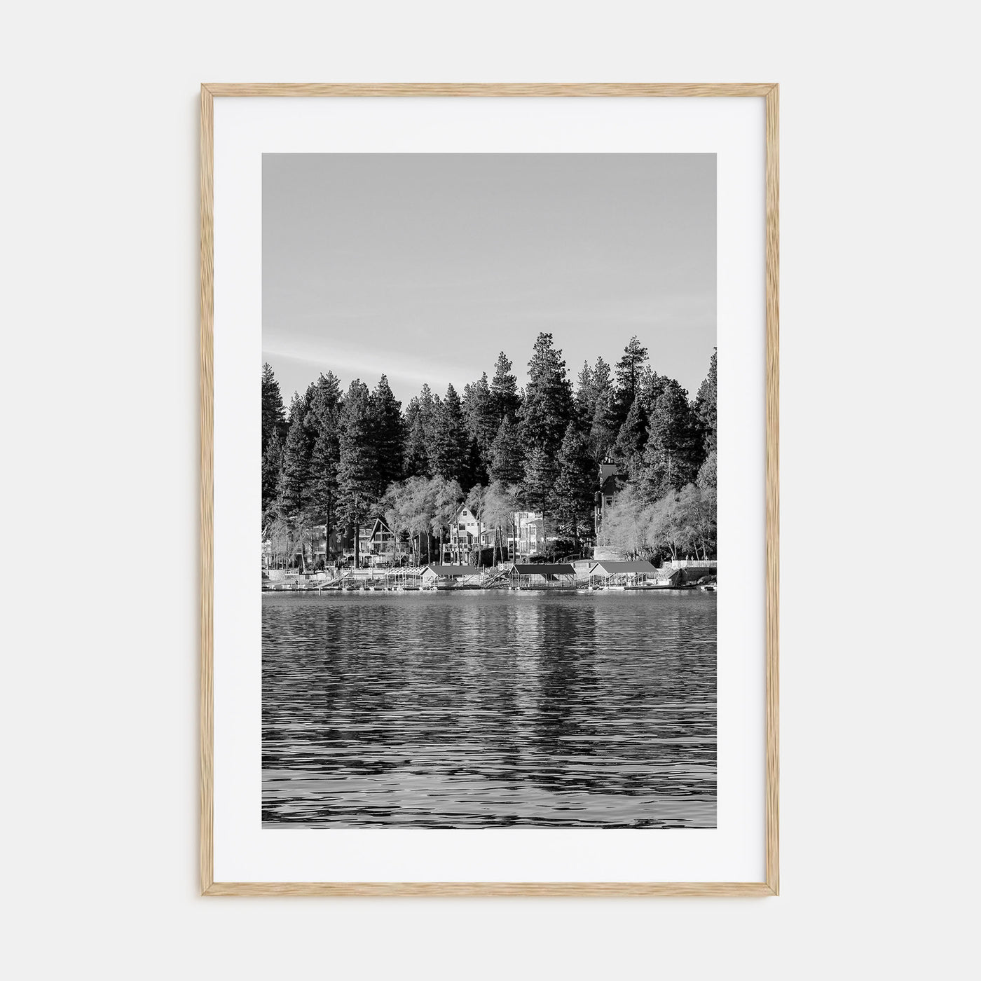 Lake Arrowhead Photo B&W Poster