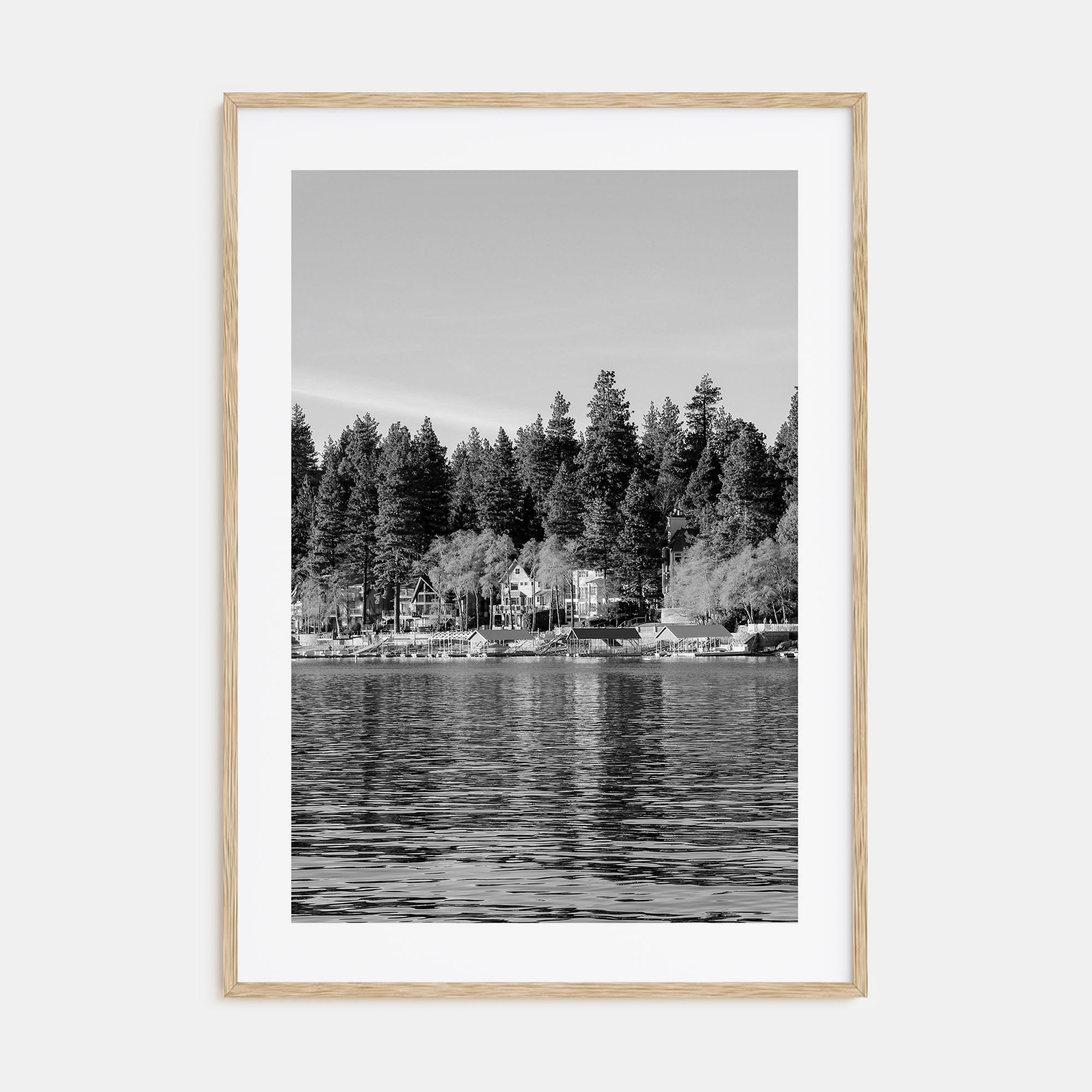 Lake Arrowhead Photo B&W Poster