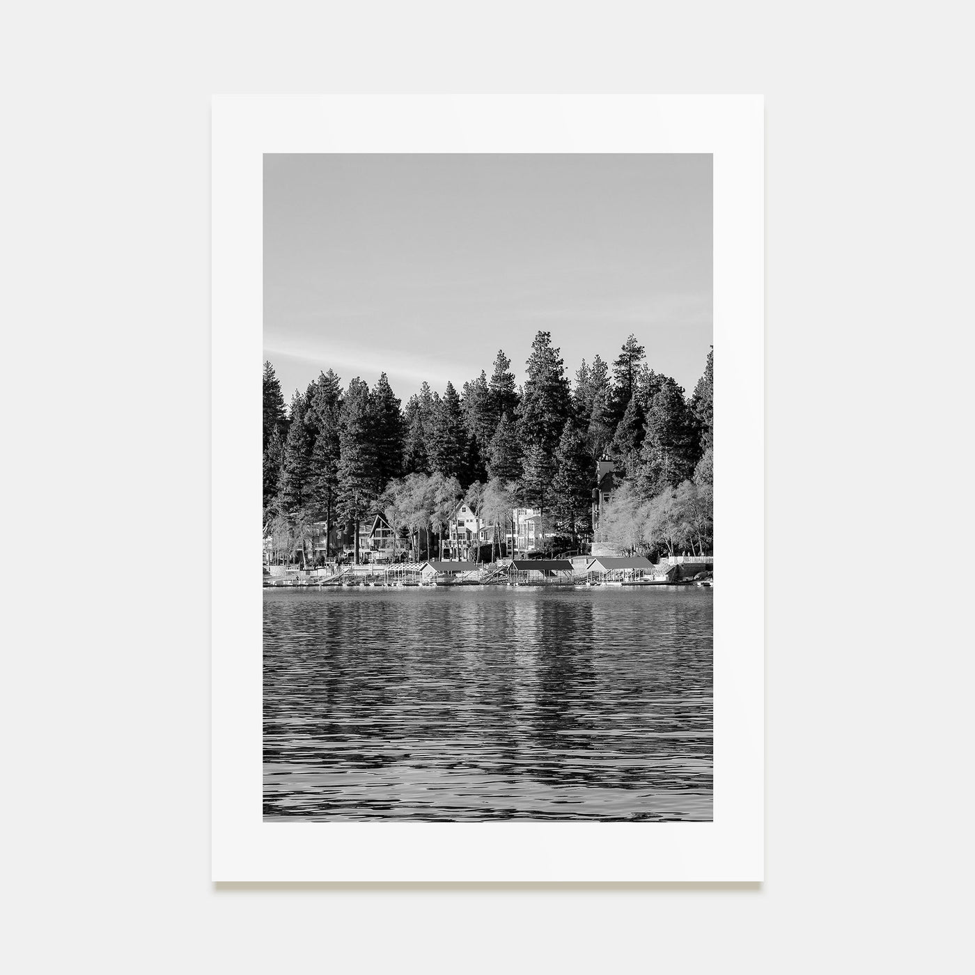 Lake Arrowhead Photo B&W Poster