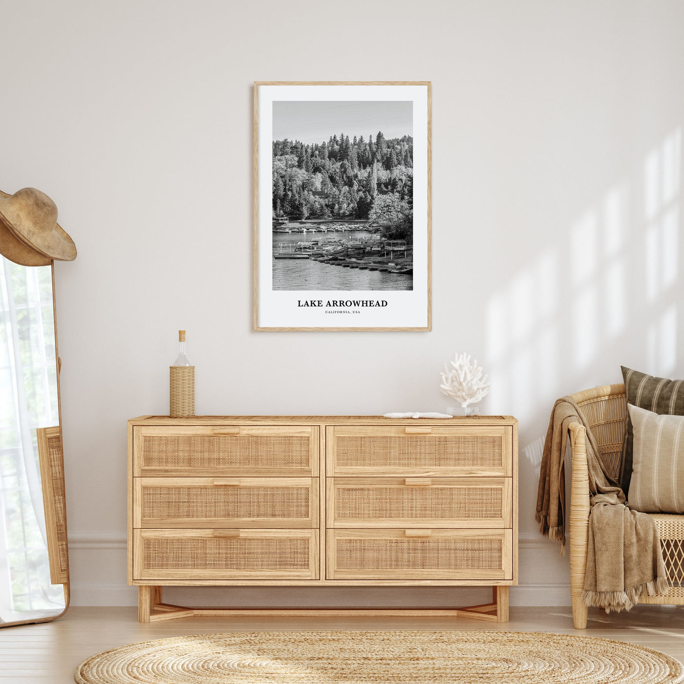 Lake Arrowhead Portrait B&W Poster