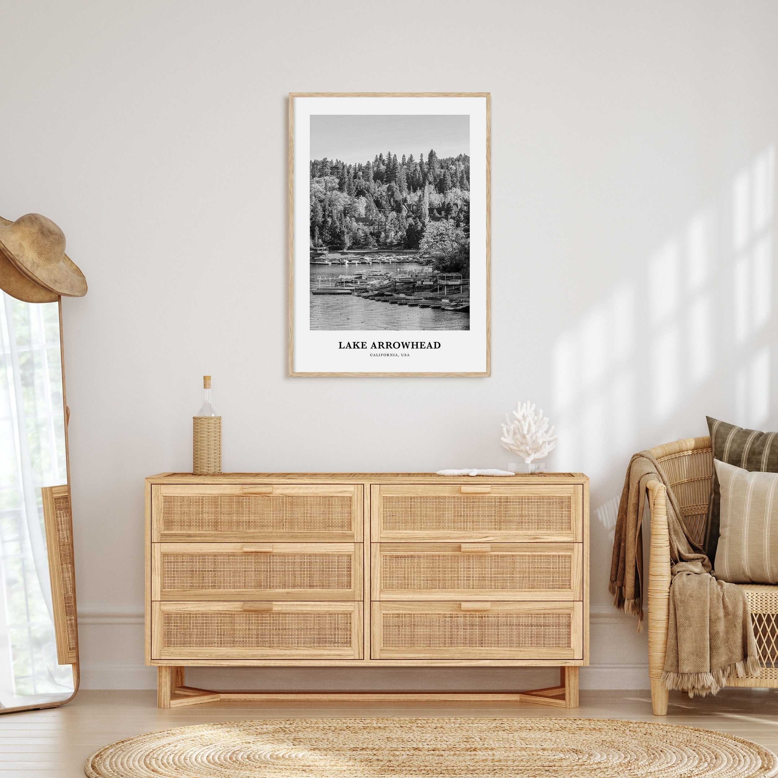 Lake Arrowhead Portrait B&W Poster