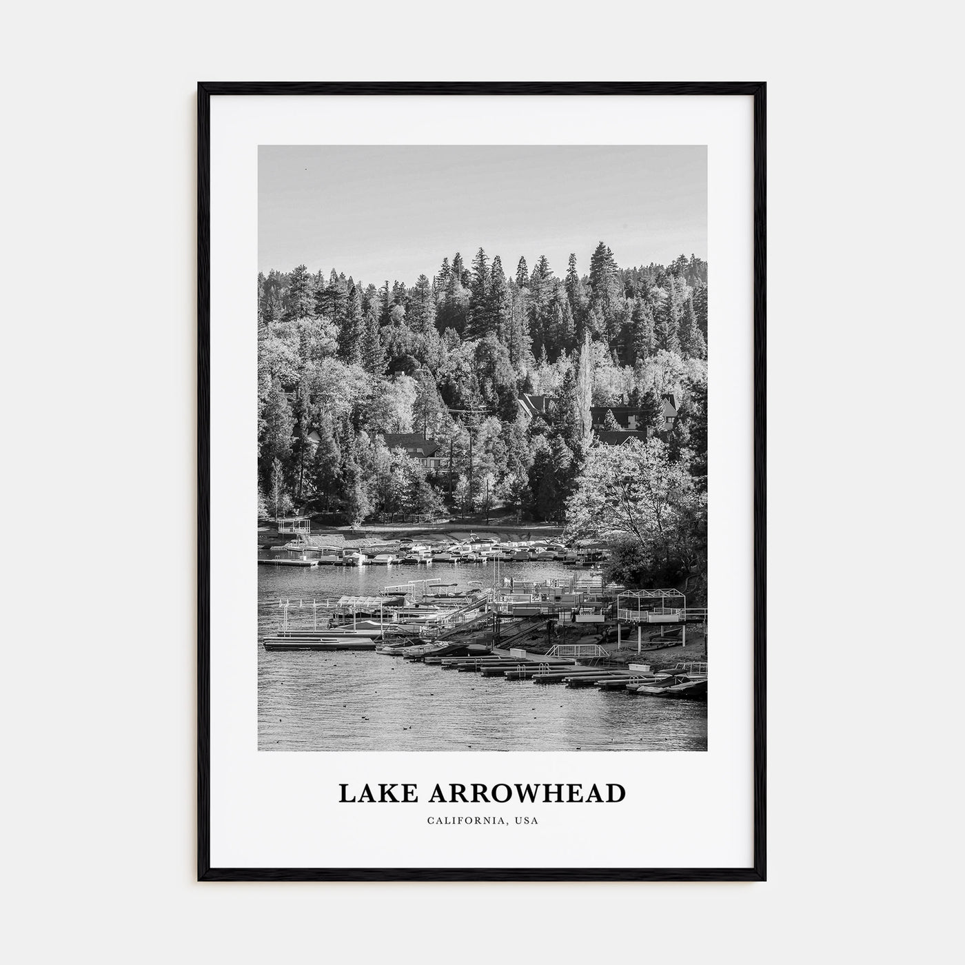 Lake Arrowhead Portrait B&W Poster
