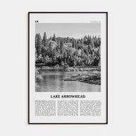 Lake Arrowhead Travel B&W Poster