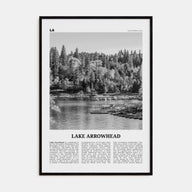 Lake Arrowhead Travel B&W Poster