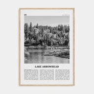 Lake Arrowhead Travel B&W Poster