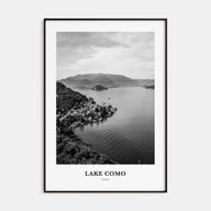 Lake Como Portrait B&W Poster