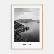 Lake Como Portrait B&W Poster