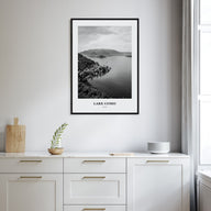Lake Como Portrait B&W Poster