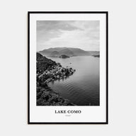 Lake Como Portrait B&W Poster