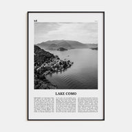 Lake Como Travel B&W Poster