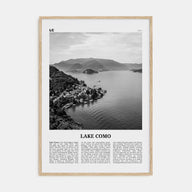Lake Como Travel B&W Poster