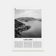 Lake Como Travel B&W Poster