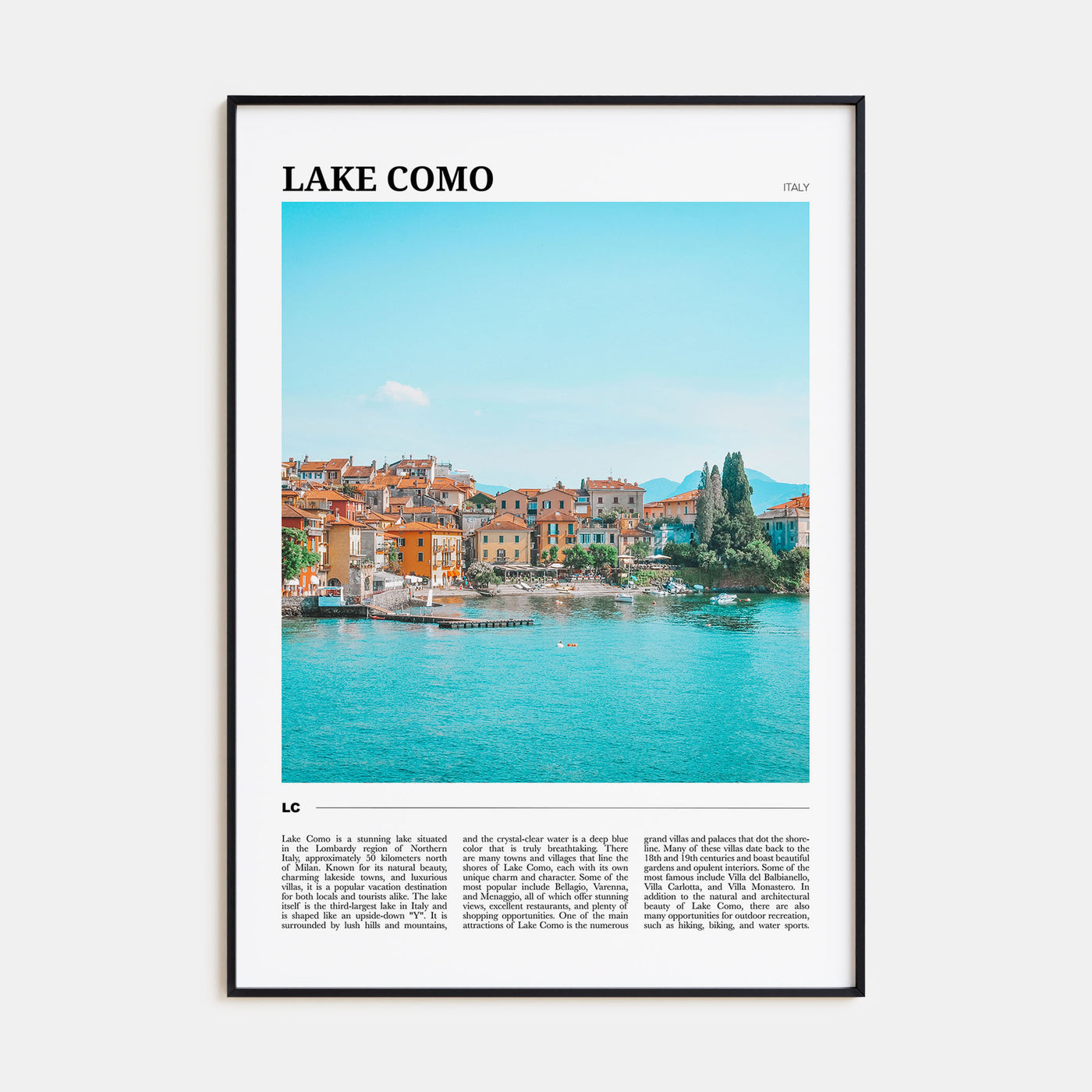 Lake Como Travel Color No 1 Poster