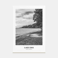 Lake Erie Portrait B&W Poster